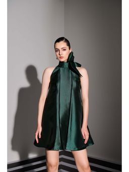Label Iris - Green Emerald Bow Tie Dress