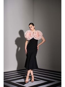 Label Iris - Black and Champagne Rose Dress