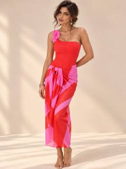 Coco Turtle - Red Ruffle Strap Swimsuit