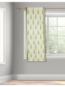 Fabindia - Green Sirsa Hand Block Printed Cotton Curtain