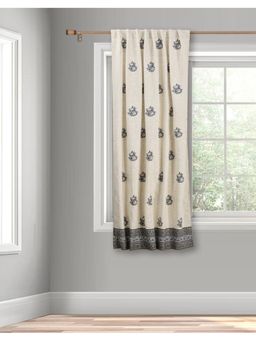Fabindia - Beige Saira Printed Cotton Curtain