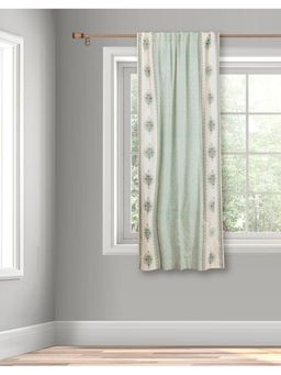 Fabindia - Green Khus Cotton Printed Curtain