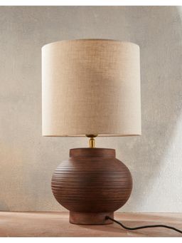 Fabindia - Yuvraj Clay Bedside Lamp with Shade