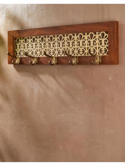 Fabindia - Gold Tejas Metal Wall Hook - Brown