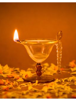 Fabindia - Jyot Glass Diya - Transparent