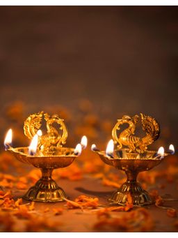 Fabindia - Mayur Brass Diya Pack of 2