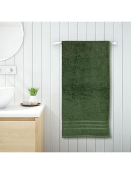 Welspun - Green Cotton Solid Large Bath Towel