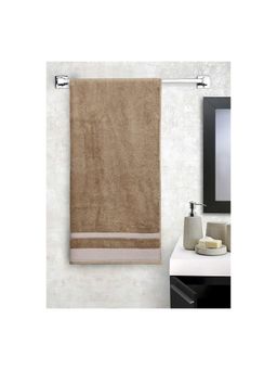 SPACES - Brown Cotton Solid Bath Towel
