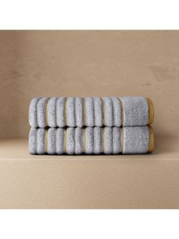 SPACES - Multi-Color Cotton Solid Hand Towel (Pack of 2)
