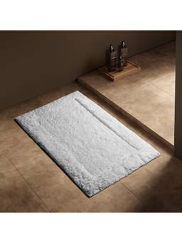 SPACES - White Cotton Solid Bath Mat