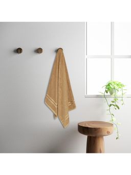 Welspun - Brown Cotton Solid Bath Towel