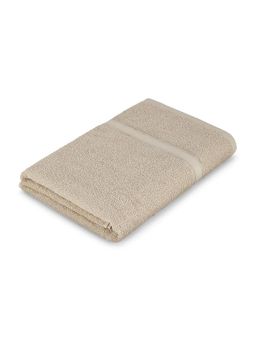 Welspun - Brown Cotton Solid Bath Towel