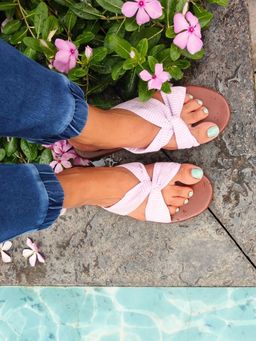 Postcard - Tara Slip On Flats in Lavender & Brown