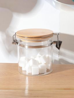 USHA SHRIRAM - Borosilicate Jar with Wooden Lid 650ml