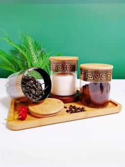 USHA SHRIRAM - Borosilicate Canister Set 850ml Transparent