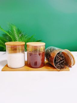 USHA SHRIRAM - Borosilicate Canister Set 850ml Transparent