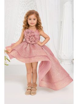 Lagorii - Mauve Net Sleeveless Dress