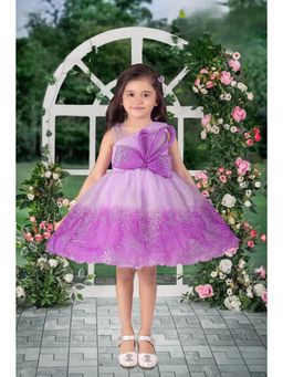 Lagorii - Purple Net Sleeveless Dress