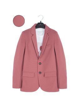 CHARCHIT - Pink Cotton Blend Full Sleeves Blazer With T-Shirt