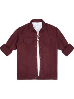 CAVIO - Purple Cotton Full Sleeves Shirt With T-Shirt