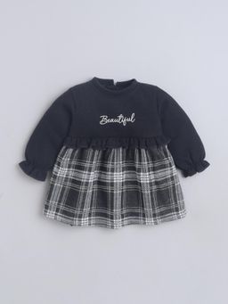 Little Kangaroos - Black Polyester Full Sleeves Dress