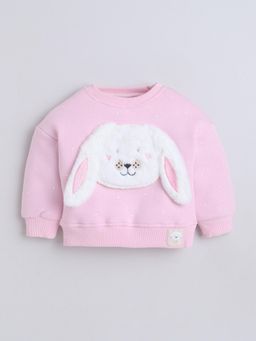 Little Kangaroos - Pink Cotton Blend Full Sleeves Sweatshirt