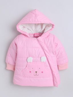 Little Kangaroos - Pink Polyester Full Sleeves Jacket