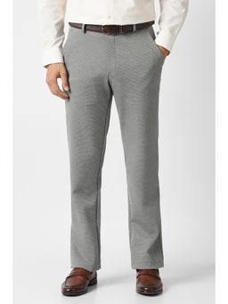 Van Heusen - Men Grey Textured Trousers