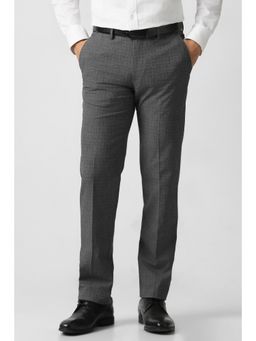 Van Heusen - Men Grey Textured Trousers
