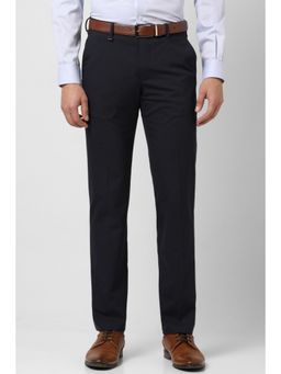 Van Heusen - Men Navy Solid Trousers