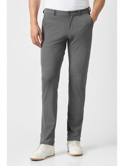 Van Heusen - Men Grey Textured Trousers