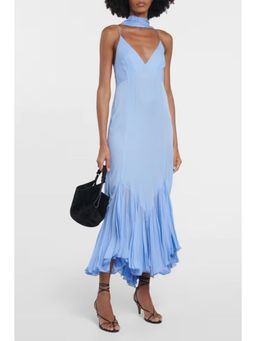 Miakee - Vintage Party Midi Dress with Stole (Set of 2)