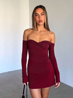 Miakee - Crimson Kiss Mini Bodycon Dress