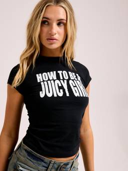 Juicy Couture - Women Black Typography Cotton T-Shirt