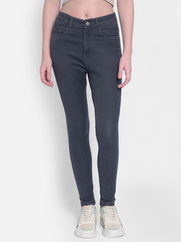 CRIMSOUNE CLUB - Womens Grey Mid Waist Jeans