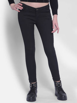 CRIMSOUNE CLUB - Womens Black Low Waist Skinny Jeans