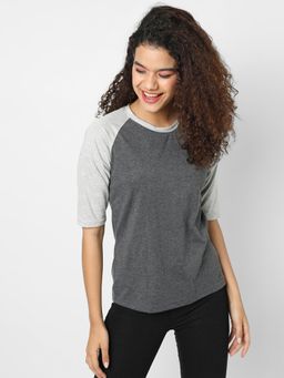 PINACOLADA - Women Colorblock Pure Cotton Regular T-Shirt