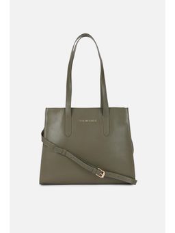Van Heusen - Olive Solid Casual Handheld Bag and Detachable Strap (Set of 2)