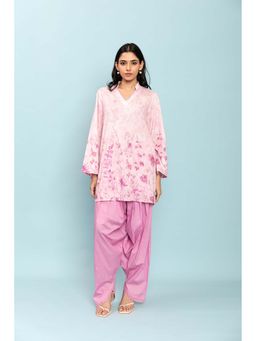 LABEL NAARITI - Rutvi Mauve Kurta with Dhoti Pant
