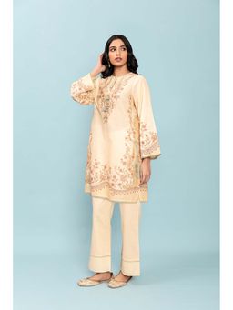 LABEL NAARITI - Ruhani Beige Kurti with Pant