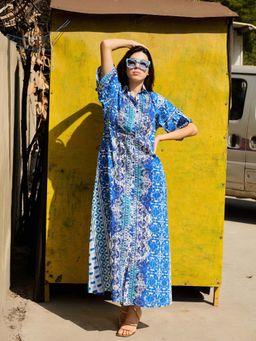 CINCIN Fashion - Ocean Mosaic Maxi Dress