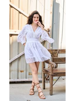 CINCIN Fashion - White Serenity Mini Dress