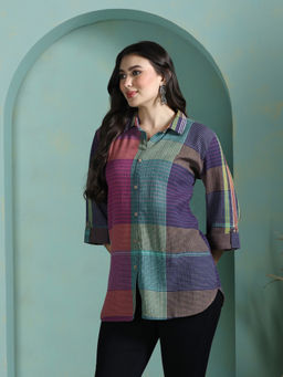 Shree - Cotton Multicolor Yarn Dyed Tunic