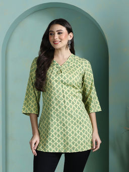 Shree - Liva Green Printed Tunic