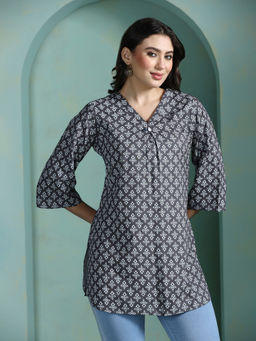 Shree - Liva Grey Printed Tunic