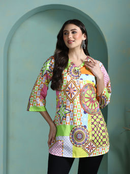 Shree - Cotton Multicolor Printed Tunic