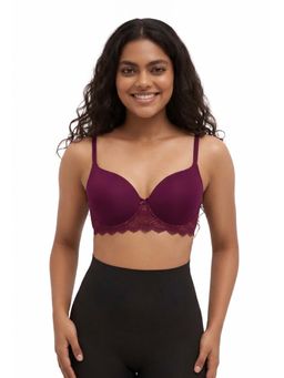 BLOSSOM - Full Coverage Seamless Wire-Free Padded Purple Bra