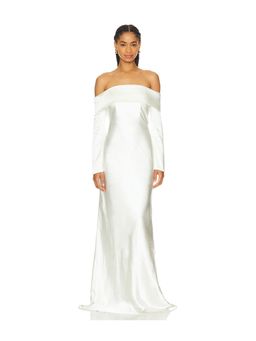 Misha - Bianca Off Shoulder Long Sleeve Gown