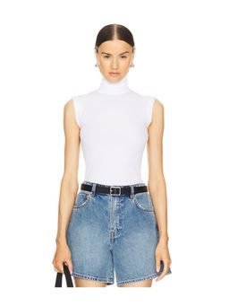 Norma Kamali - Slim Fit Sleeveless Turtleneck Top