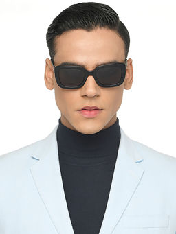 John Jacobs - by Lenskart Unisex UV Protected Grey Lens Black Frame Sunglasses